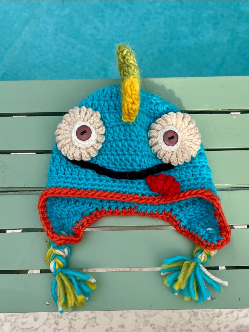 Baby Crochet Lizard Chameleon Iguana Hat